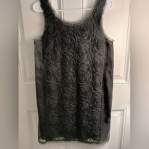 LBD JCrew Silk Rosette Detail Shift Dress